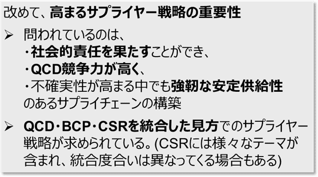 高まるサプライヤー戦略の重要性