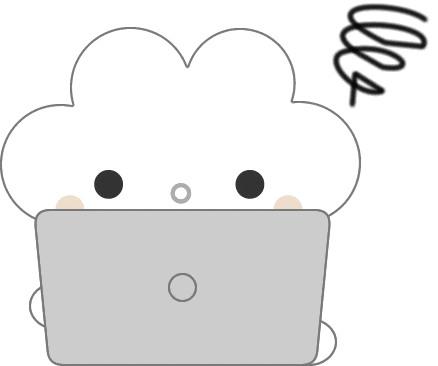 課題を抱えているパソコンをしているスマクラちゃん